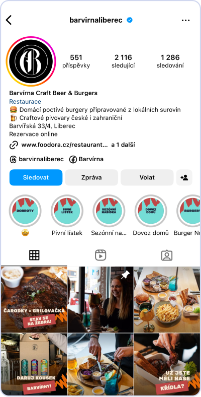 Ukázka správného řešení pro vyplnění profilu